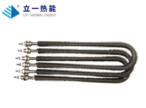 U shaped finned heating tube